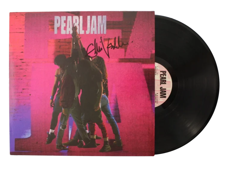 EDDIE VEDDER SIGNED AUTOGRAPH ALBUM VINYL RECORD - PEARL JAM TEN RARE! BECKETT