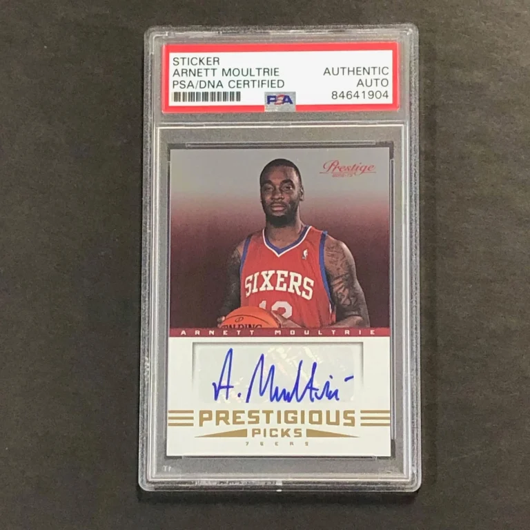 2012-13 Panini Prestigious Picks #71 Arnett Moultrie Signed Card AUTO PSA Slabbe