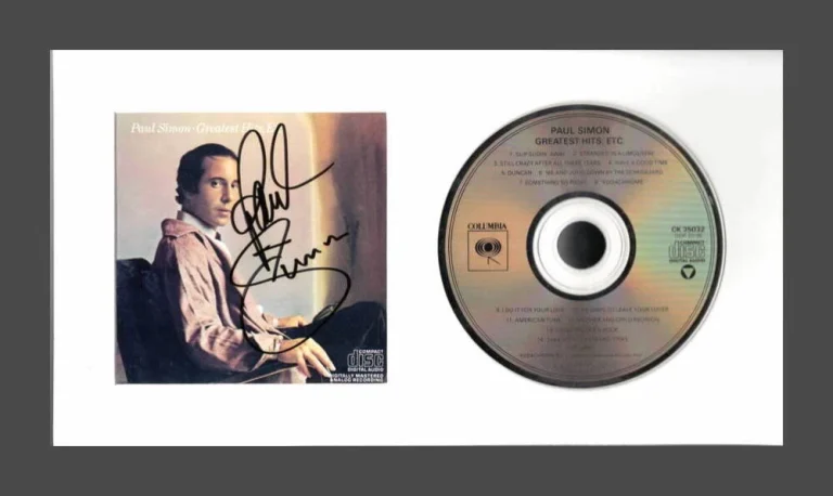 PAUL SIMON SIGNED AUTOGRAPH GREATEST HITS FRAMED CD DISPLAY - READY TO HANG! JSA