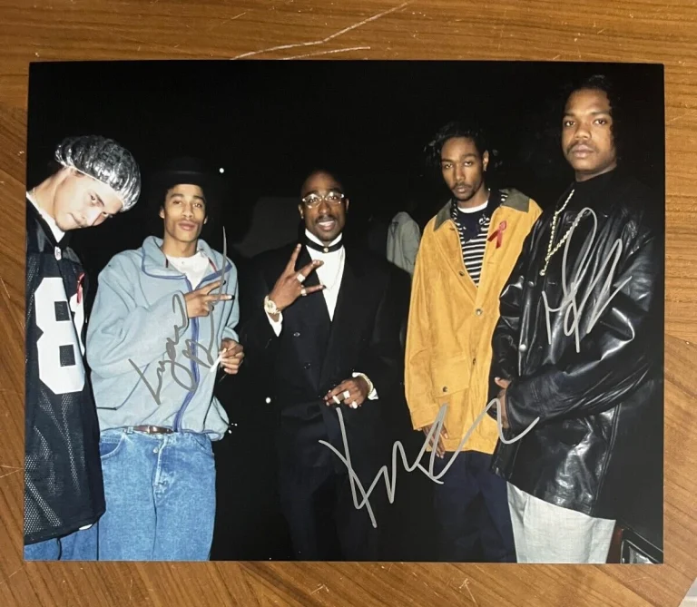 * BONE THUGS-N-HARMONY * signed 11x14 photo * LAYZIE , KRAYZIE & WISH * 1