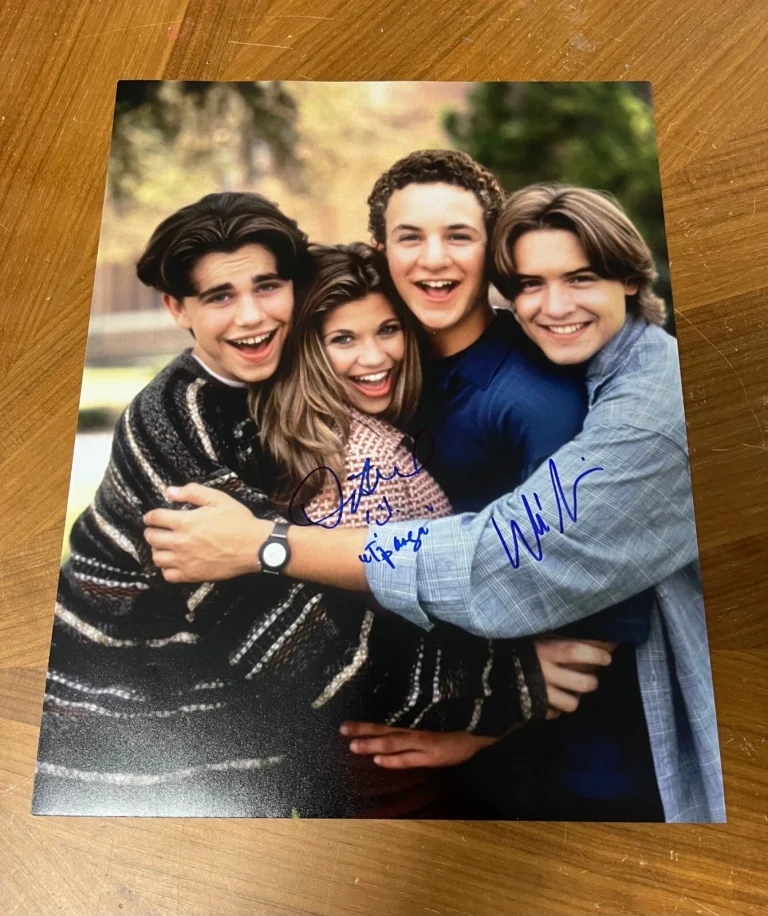 * BOY MEETS WORLD * signed 11x14 photo * DANIELLE FISHEL & WILL FRIEDLE * 3