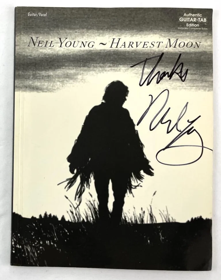 Neil Young Signed Autograph Harvest Moon Sheet Music Book - CSNY w/ JSA COA