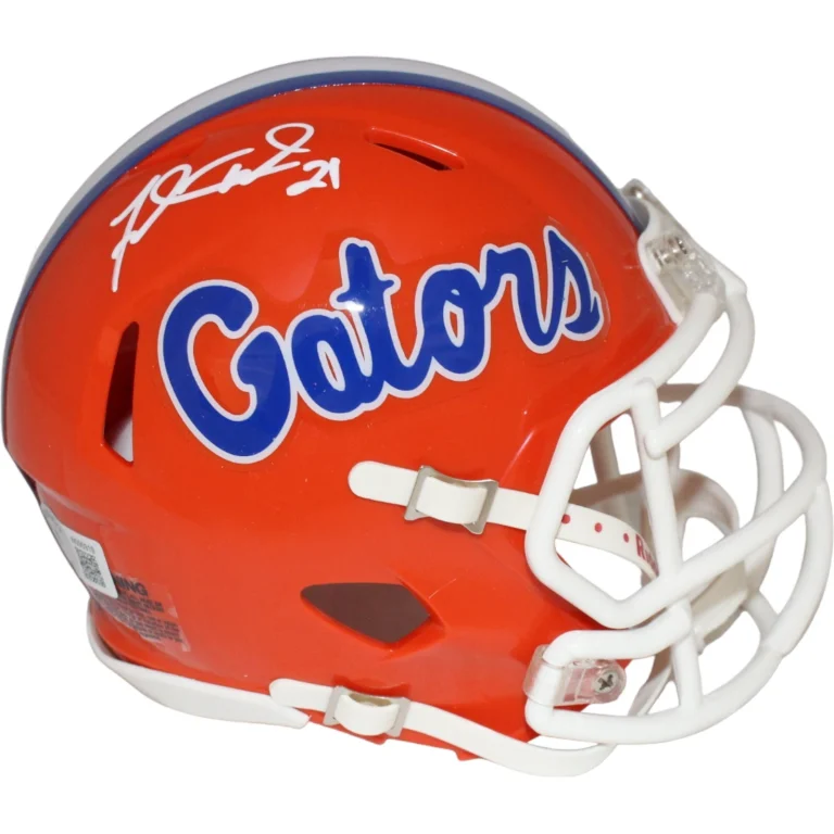 Fred Taylor Autographed Florida Gators Mini Helmet Orange Beckett 42220