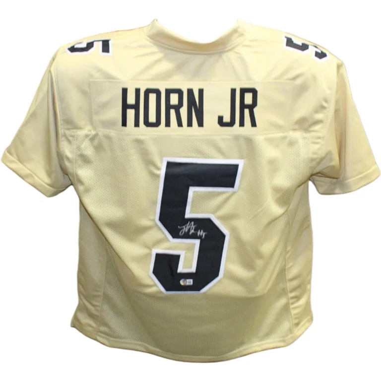 Jimmy Horn Jr. Autographed College Style Gold Jersey Beckett 42398