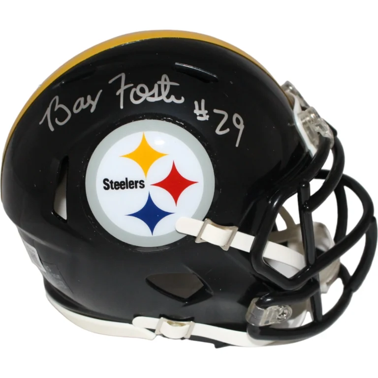 Barry Foster Signed Pittsburgh Steelers Speed Mini Helmet Beckett 42235