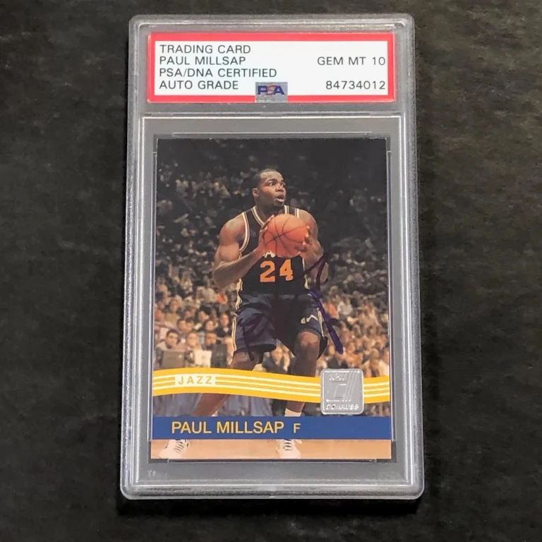 2010-11 Donruss Basketball #146 Paul Millsap Signed Card AUTO 10 PSA Slabbed Jaz