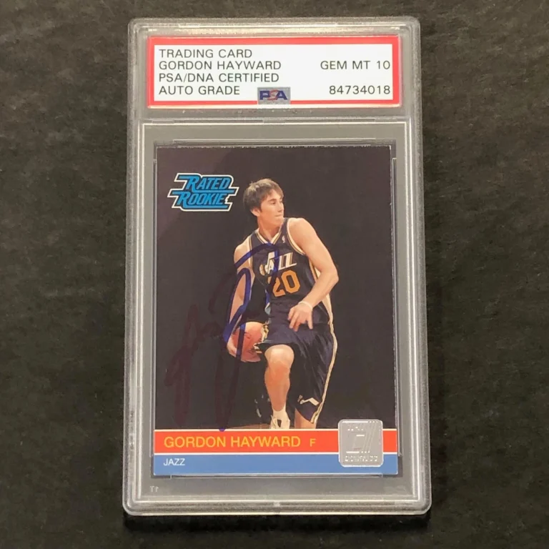 2010-11 Donruss Rated Rookie #236 Gordon Hayward Signed AUTO 10 PSA Slabbed RC J