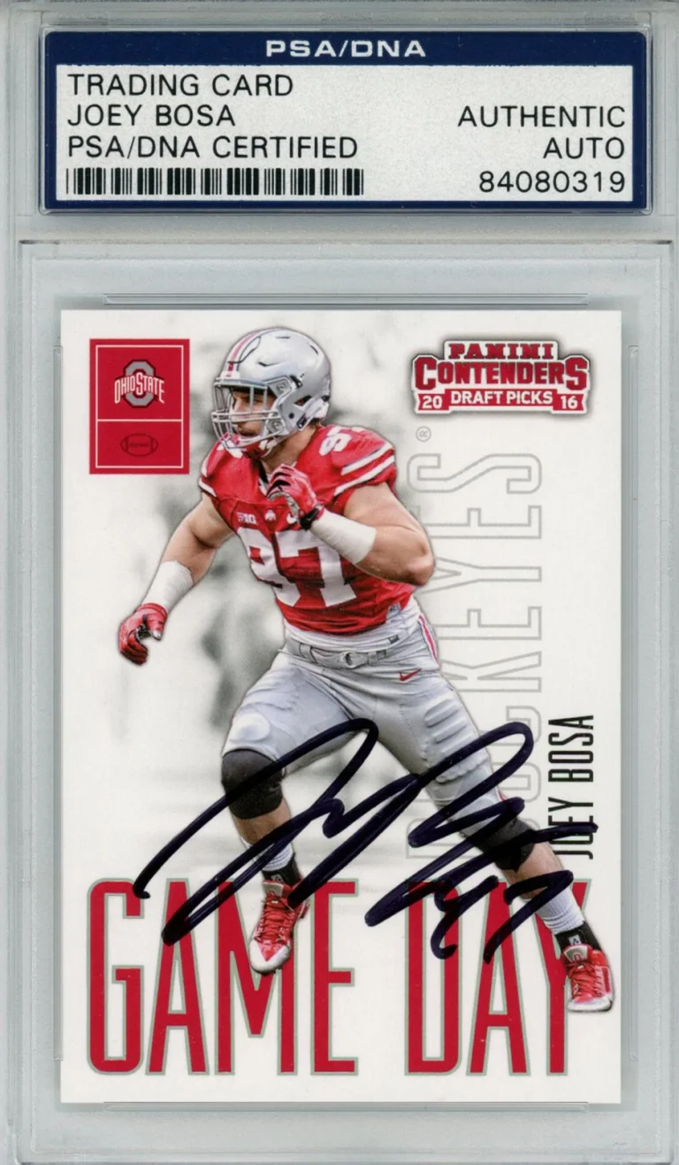 Joey Bosa Signed 2016 Panini Contenders Draft Picks #1 Trading Card PSA Slab