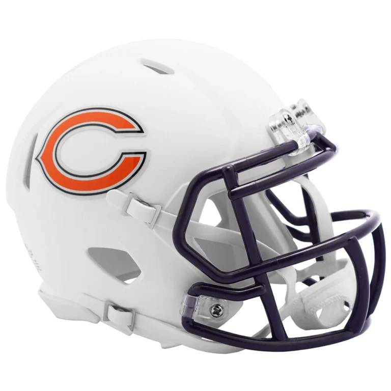 Chicago Bears Full Size White Matte Speed Replica Helmet New In Box 25748