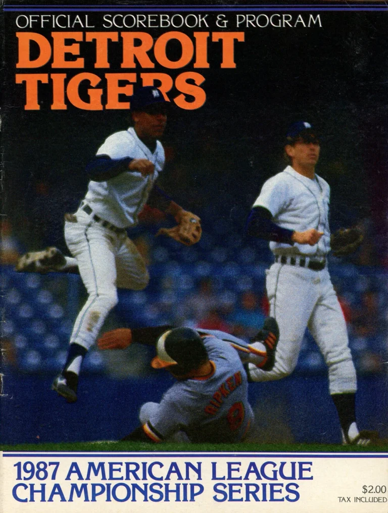 1987 ALCS Program Detroit Tigers vs Minnesota Twins 38363