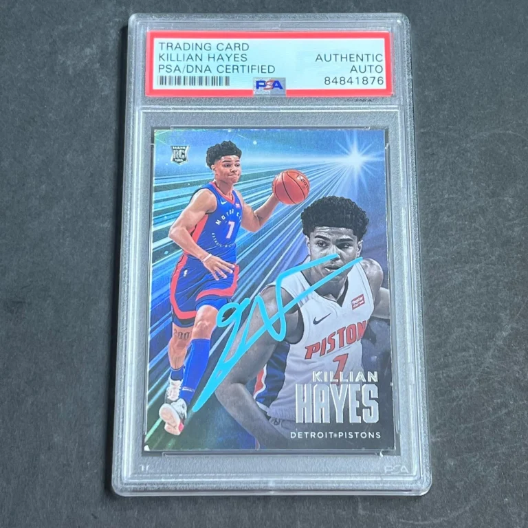 2020-21 Panini Chronicles #218 Killian Hayes Signed Card AUTO PSA Slabbed RC Pis