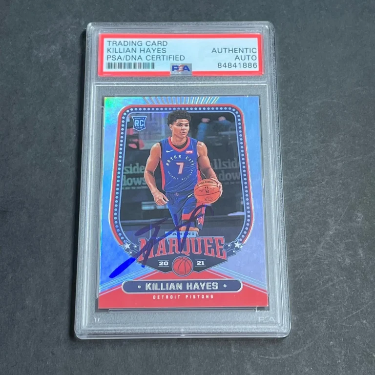 2020-21 Panini Chronicles Marquee #253 Killian Hayes Signed Card AUTO PSA Slabbe