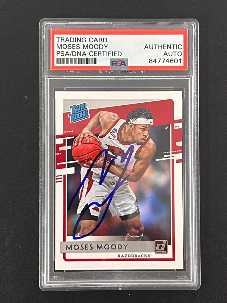 2021-22 Panini Chronicles Donruss Draft Picks #36 Moses Moody Signed Card AUTO P