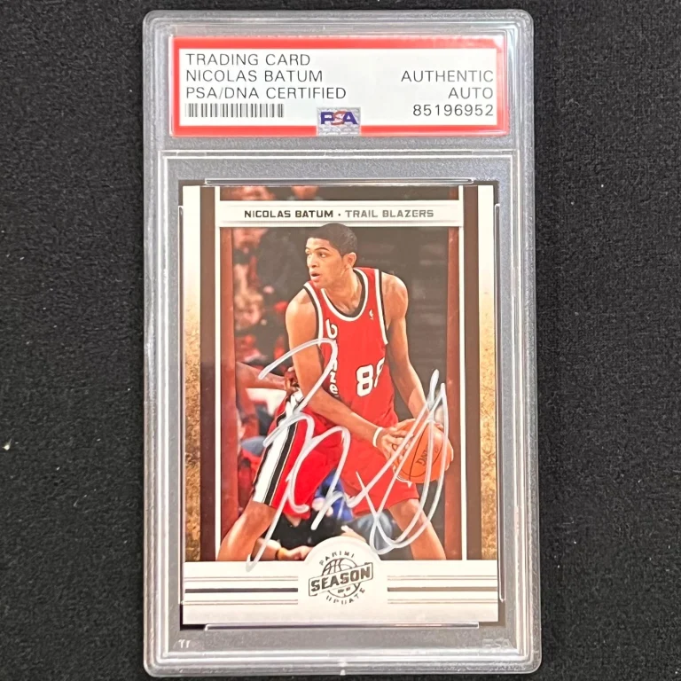 2009-10 Panini Season Update #118 Nicolas Batum Signed Card AUTO 10 PSA Slabbed