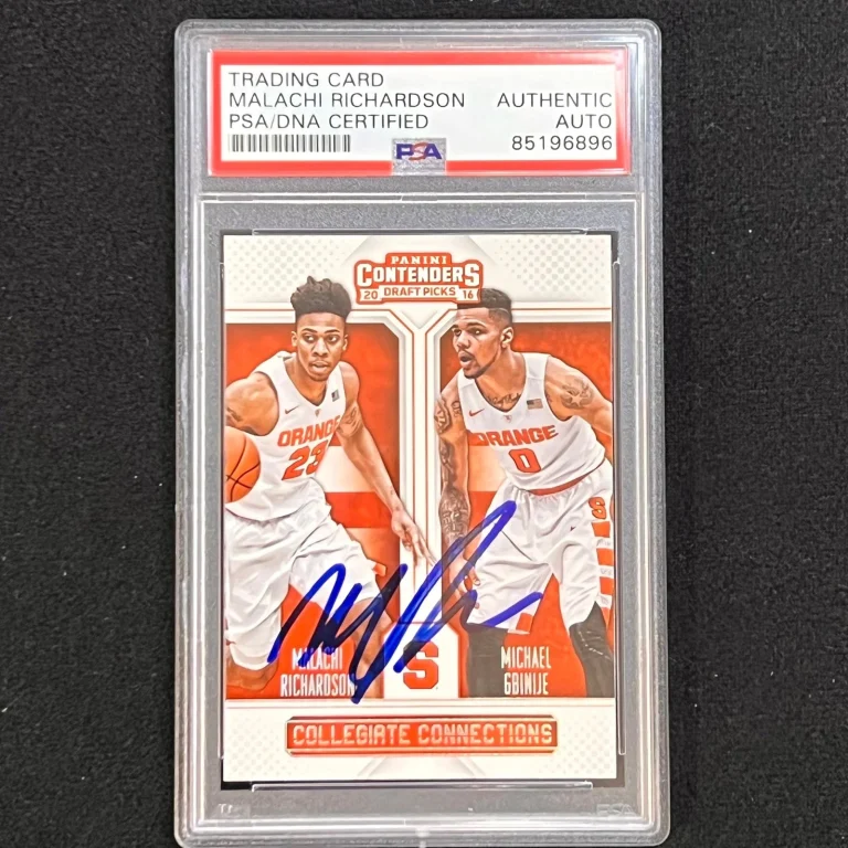 2016-17 Contenders Collegiate Connections #20 Malachi Richardson Signed Card AUT