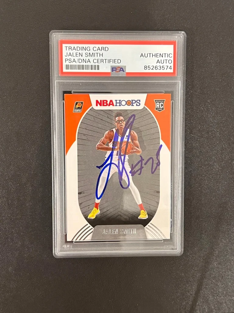 2020-21 NBA Hoops #240 Jalen Smith Signed Card AUTO PSA Slabbed RC Suns
