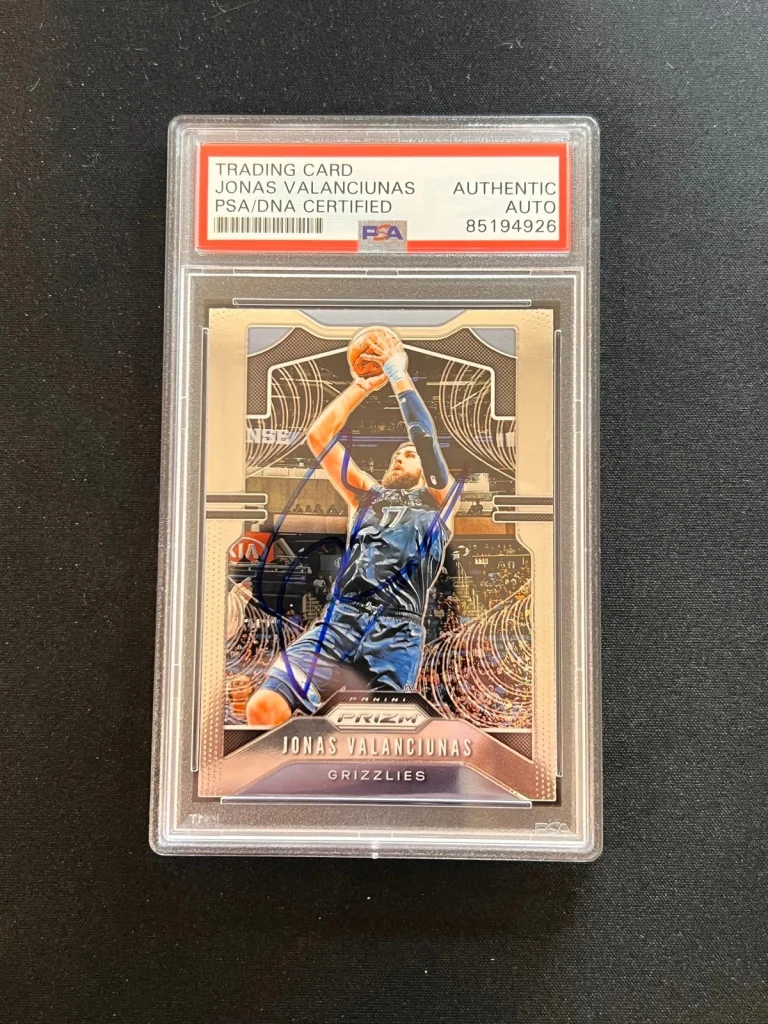 2019-20 Panini Prizm #229 Jonas Valanciunas Signed Card AUTO PSA Slabbed Grizzli