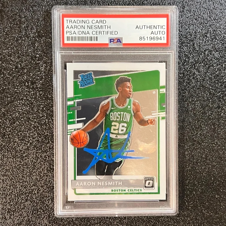 2020-21 Panini Donruss Optic #164 Aaron Nesmith Signed Card AUTO PSA Slabbed RC