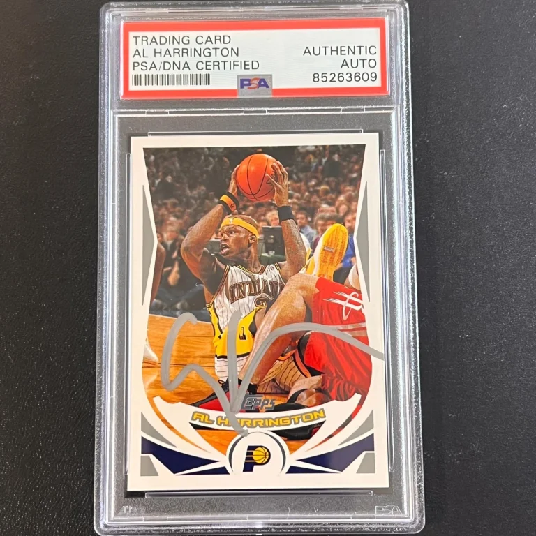 2004 Topps #59 Al Harrington Signed Card AUTO PSA Slabbed Pacers