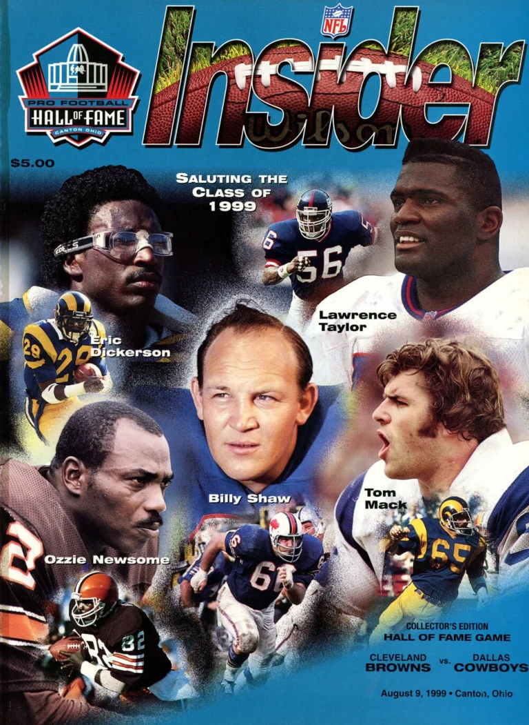 1999 Insider Hall of Fame Game Program Browns vs Cowboys 42467