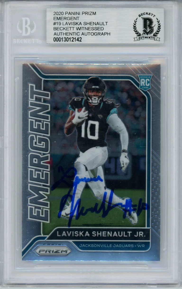 Laviska Shenault Autographed 2021 Panini Prizm #19 Trading Card BAS Slab 33254