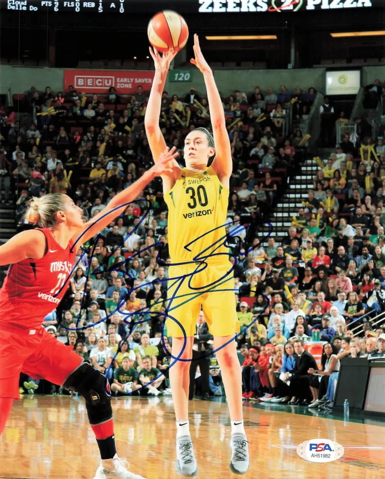 Breanna Stewart Seattle Storm Signed Basketball 8x10 Photo PSA