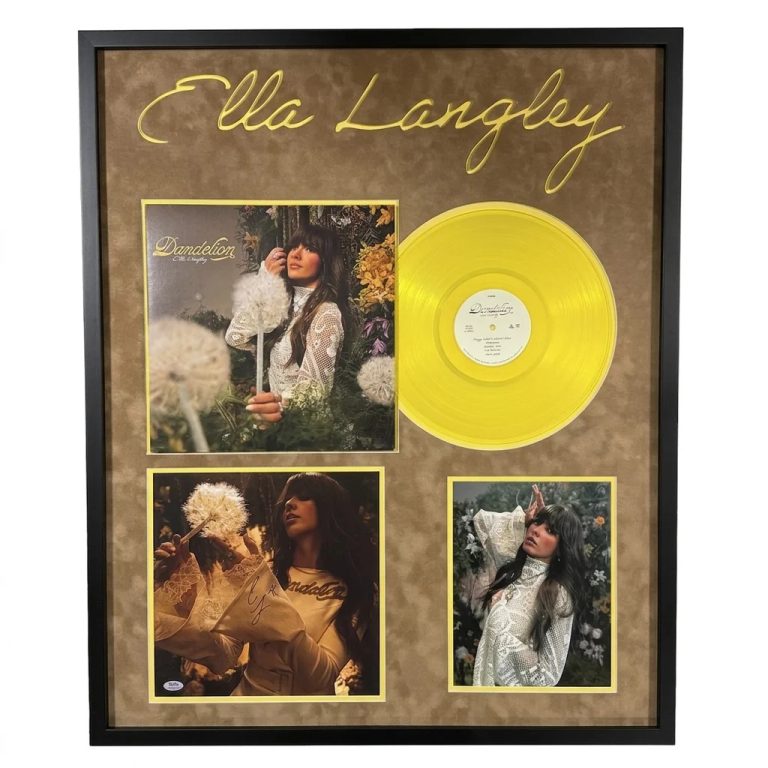 Ella Langley Signed Vinyl Insert Dandelion Framed PSA Autographed