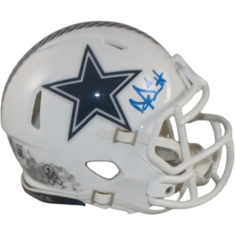 Dak Prescott Autographed/Signed Dallas Cowboys 24 STS Mini Helmet Beckett 56338