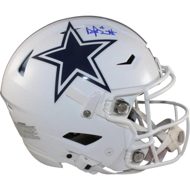 Dak Prescott Autographed Dallas Cowboys SpeedFlex 22 Alt Helmet Beckett 56289