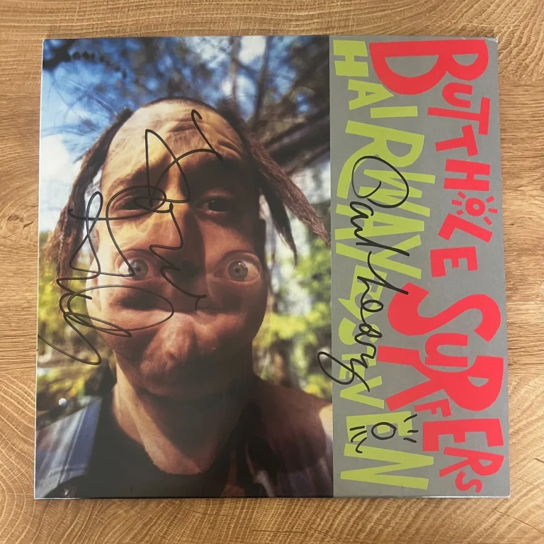 * BUTTHOLE SURFERS * signed vinyl album * HAIRWAY TO STEVEN * COA