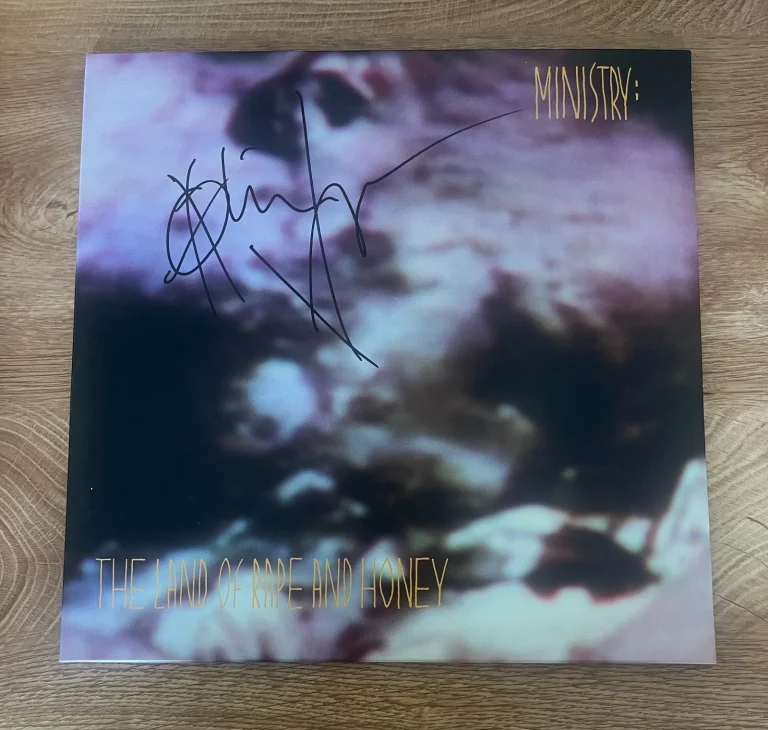 * AL JOURGENSEN * signed vinyl album * MINISTRY * THE LAND OF RAPE AND HONEY *