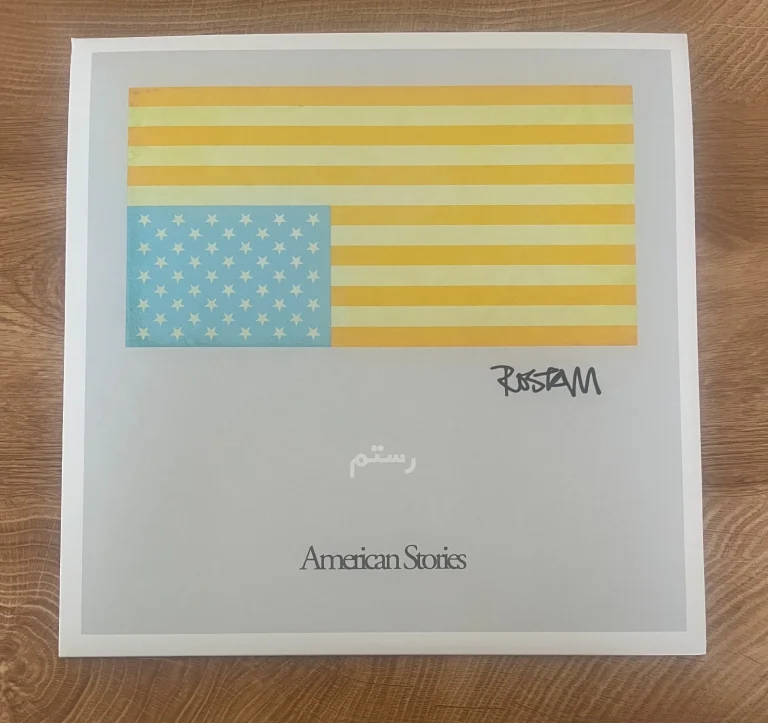 * ROSTAM BATMANGLIJ * signed vinyl album * AMERICAN STORIES * COA *