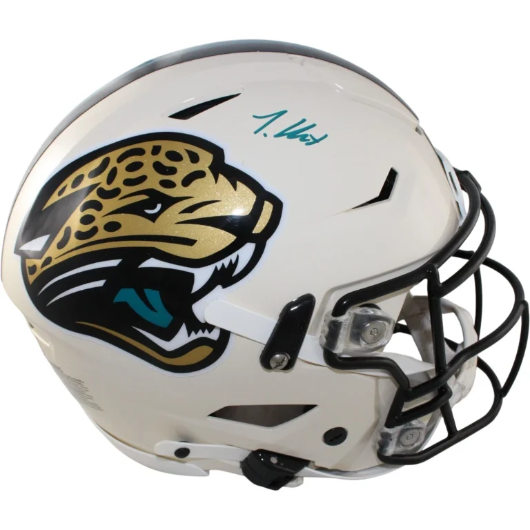 Travis Hunter Autographed Jacksonville Jaguars Retro SpeedFlex Beckett WIT 57935