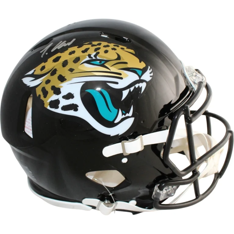 Travis Hunter Autographed Jacksonville Jaguars Authentic Helmet Beckett W 57938