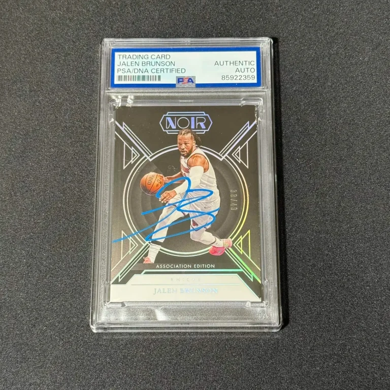 2024-25 Panini Noir #5 38/49 Jalen Brunson Signed Card PSA Autographed