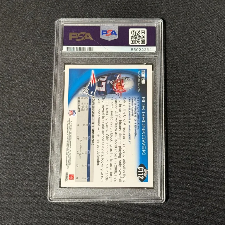 2010 Topps Chrome Chrome#C112 Rob Gronkowski Signed Rookie Card PSA Autographed