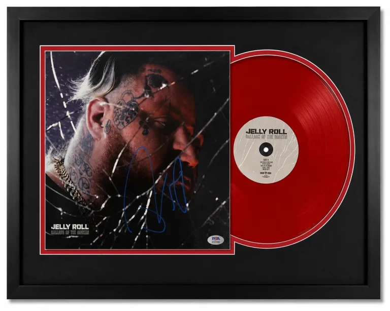 Jelly Roll Signed Ballads of the Broken Custom Framed Vinyl Album PSA