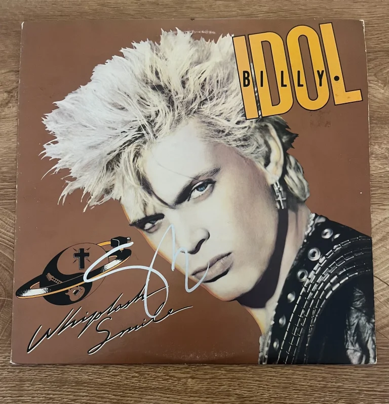 * STEVE STEVENS * signed vinyl album * BILLY IDOL * WHIPLASH SMILE * COA *