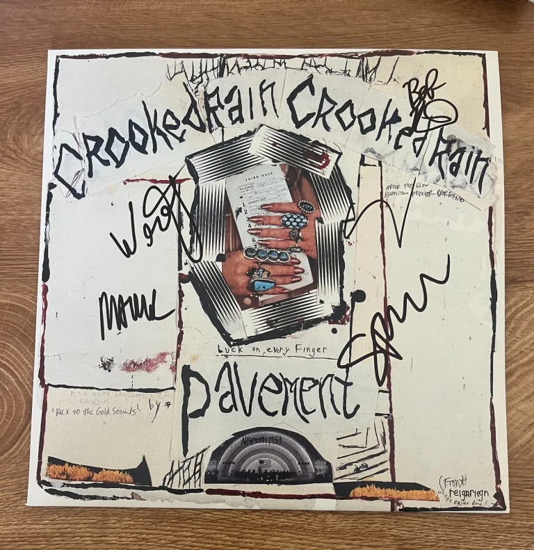 * PAVEMENT * signed vinyl album * CROOKED RAIN * STEPHEN MALKMUS * COA *