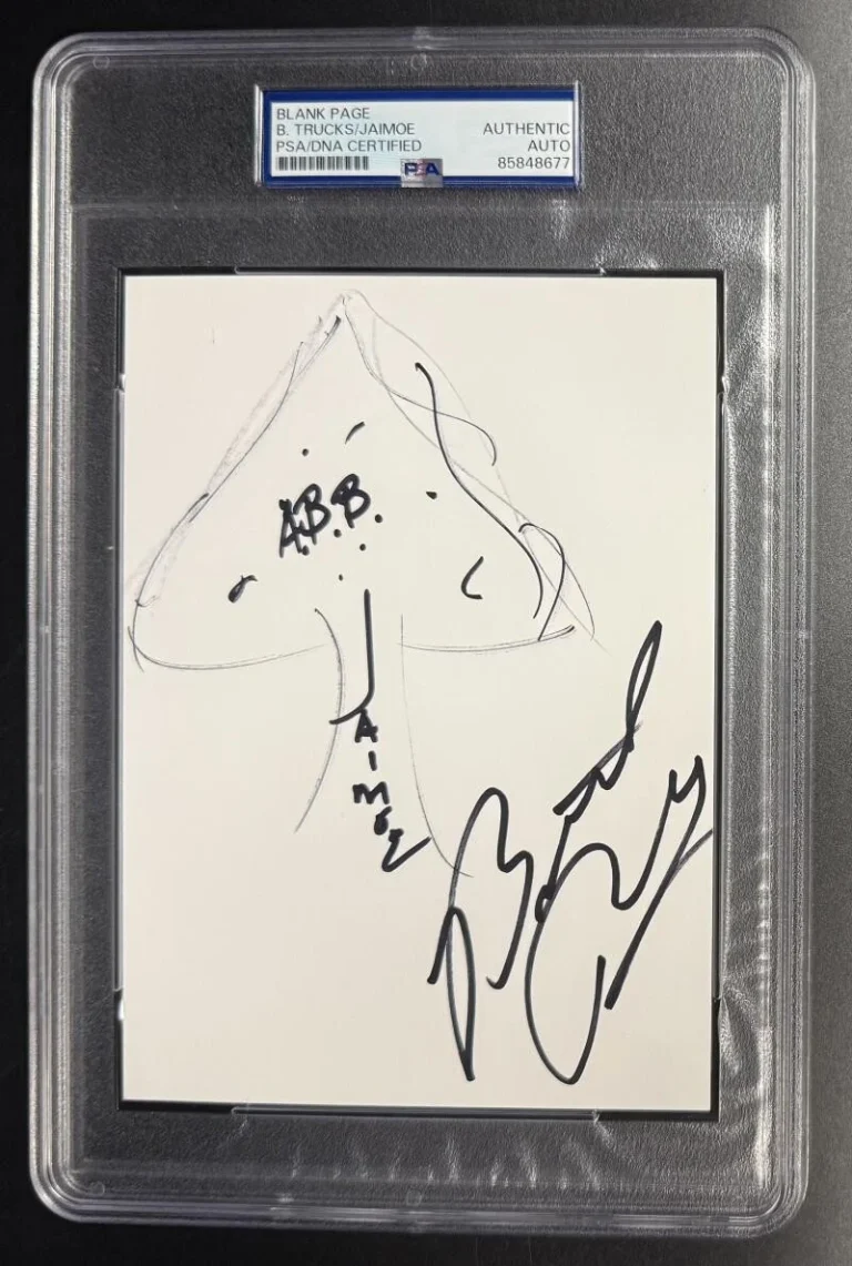 Butch Trucks & Jaimoe Signed Autograph PSA/DNA Allman Brothers Band Art Sketch