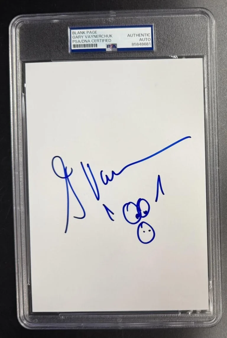 Gary Vee Vaynerchuk Signed Autograph PSA/DNA COA Slabbed Rare Face Sketch F