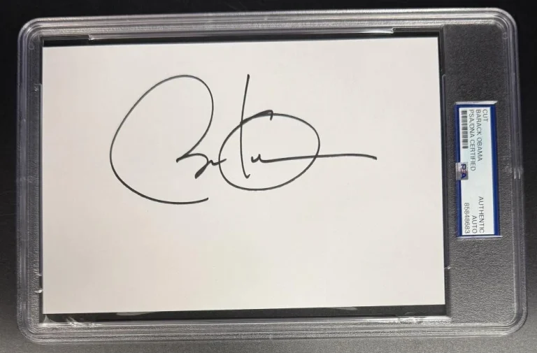 Barack Obama US President Signed Autograph PSA/DNA Slab Encapsulated Card COA B