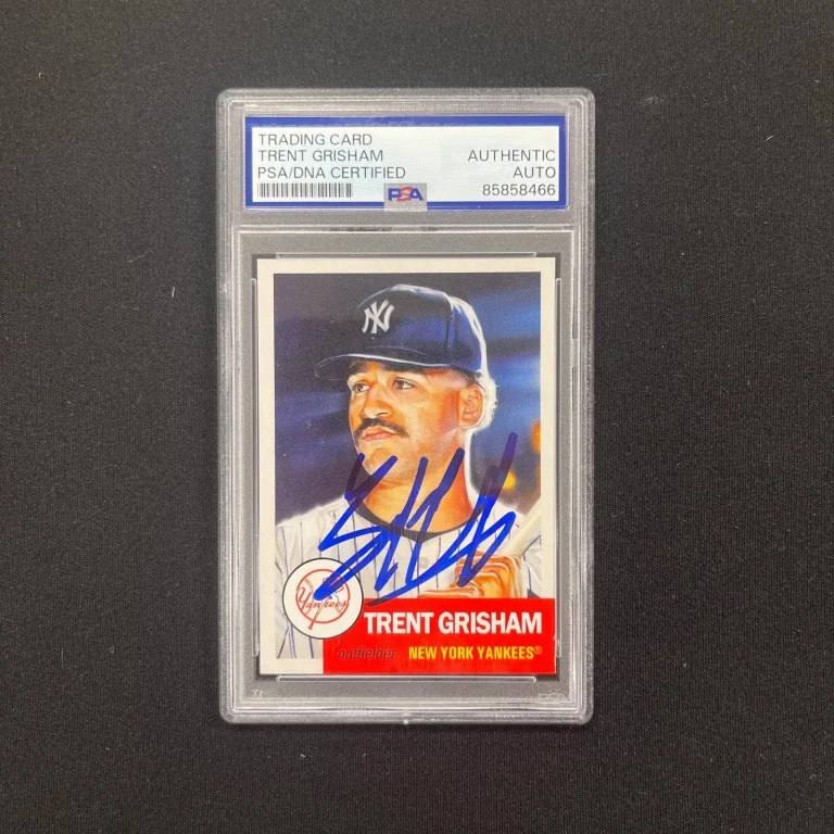 2025 Topps #877 Trent Grisham Signed Card Auto A PSA Slabbed New York Yankees