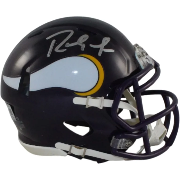 Randy Moss Autographed Minnesota Vikings TB Mini Helmet Beckett Witness 57971