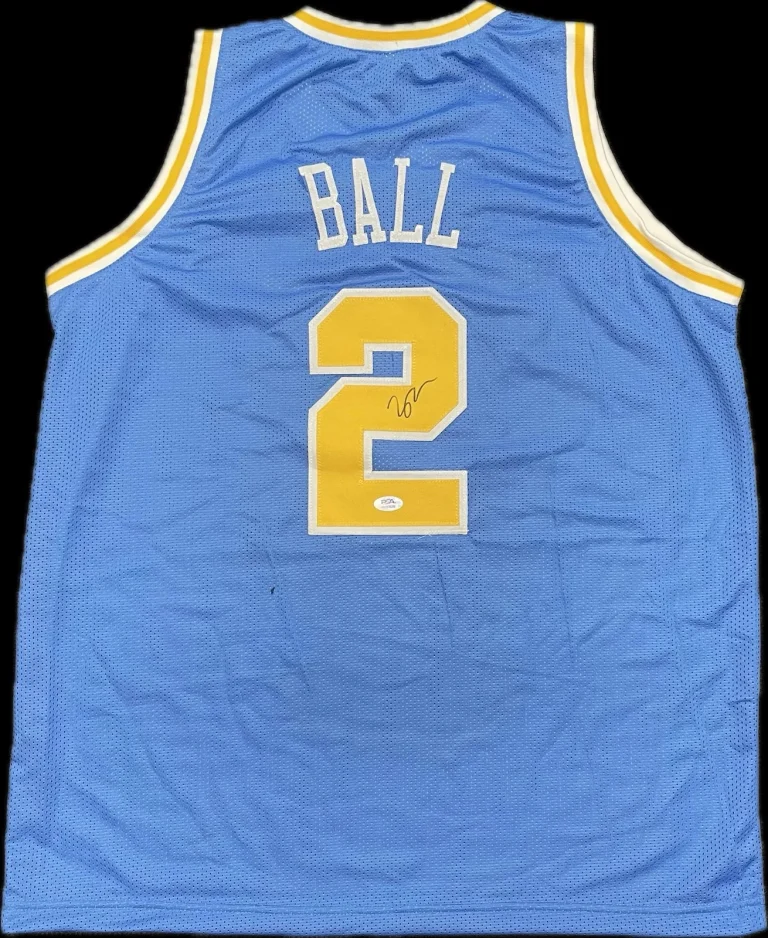 Lonzo Ball Signed Jersey PSA UCLA Bruins Autographed