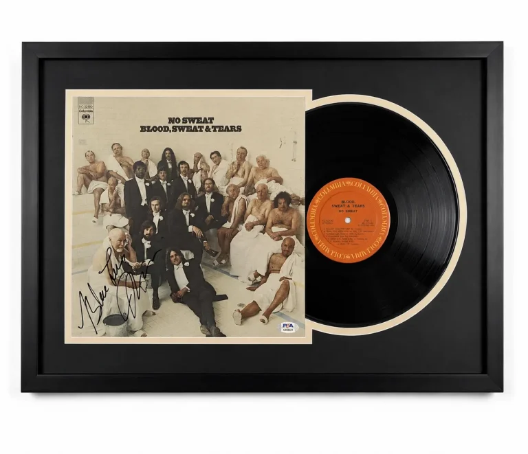 Lou Marini Signed No Sweat Custom Framed Vinyl Album PSA Blood, Sweat & Tears
