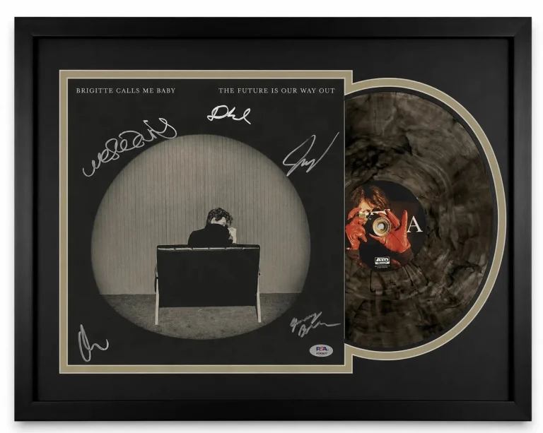 Bridgitte Calls Me Baby Signed Custom Framed Vinyl Cover The Future is Our Way O