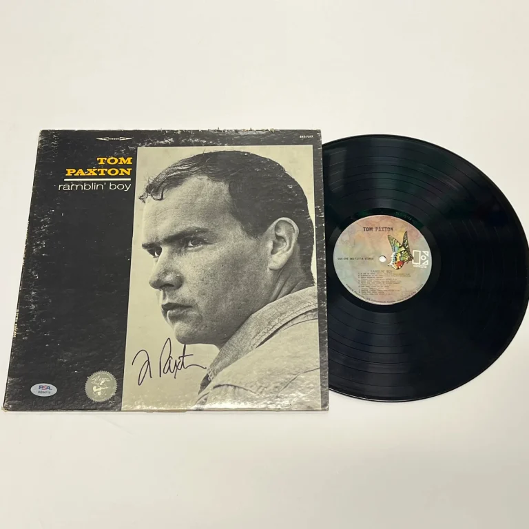 Tom Paxton Signed Ramblin' Boy Vinyl Album PSA Autographed