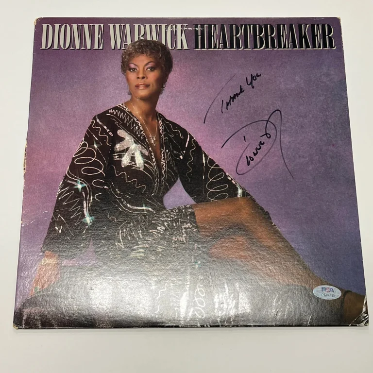 Dionne Warwick Signed Heartbreaker Vinyl Album PSA Autographed