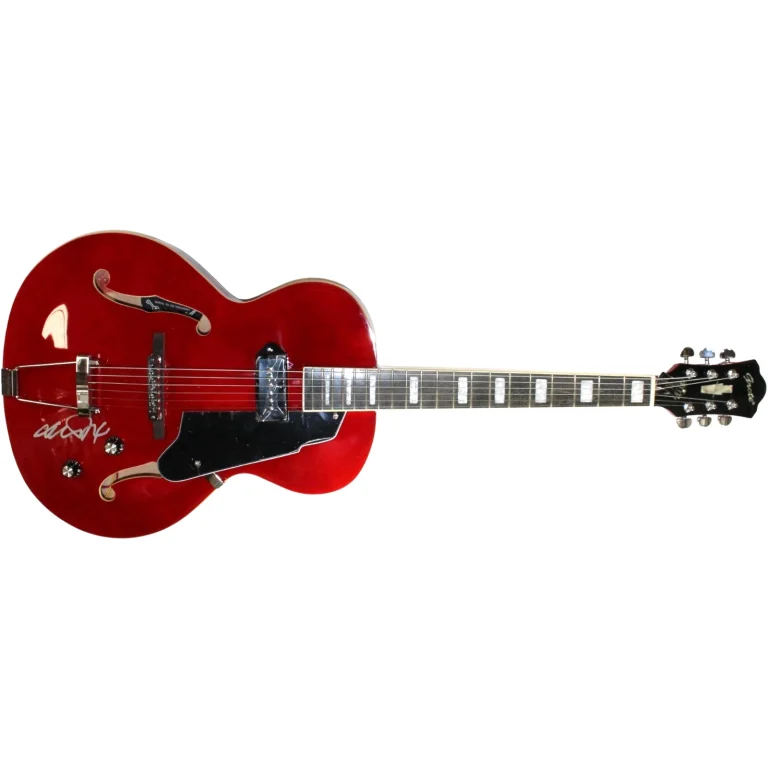Michael J. Fox Autographed Back to The Future Grote Guitar Beckett Witness 57890